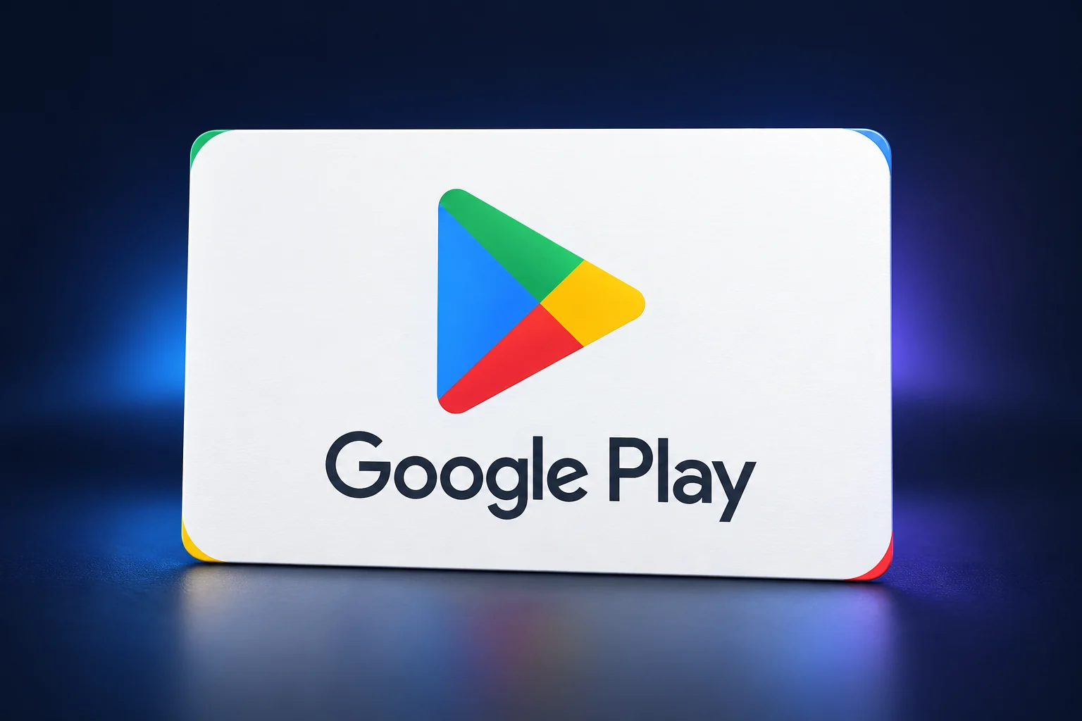 Illustration of a Google Play gift card